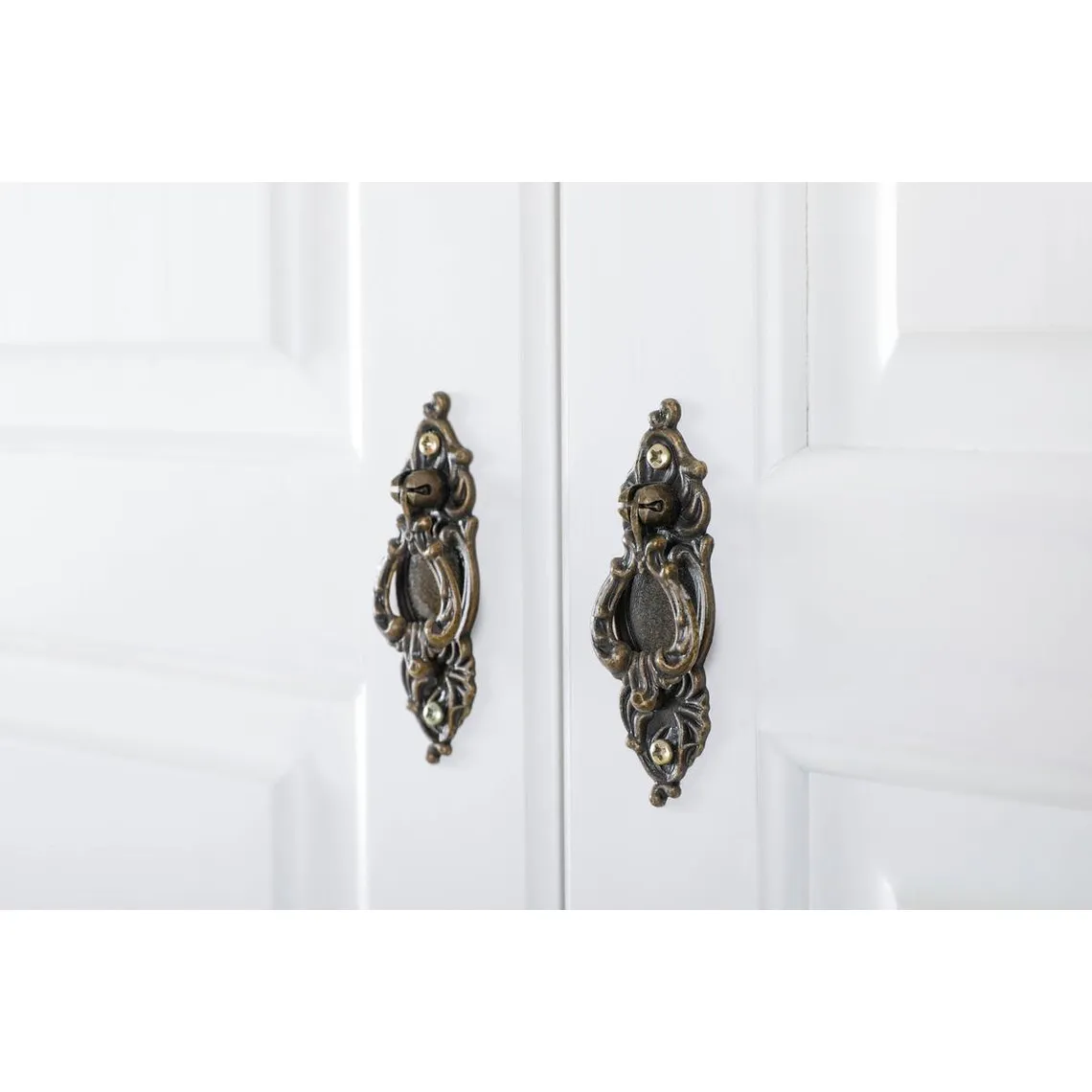Armoire Rustique FSC 4 Portes Blanc ISNY | 3 Suisses