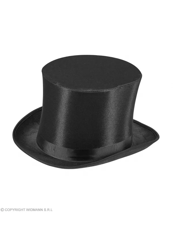 Authentique Haut de Forme Noir en satin