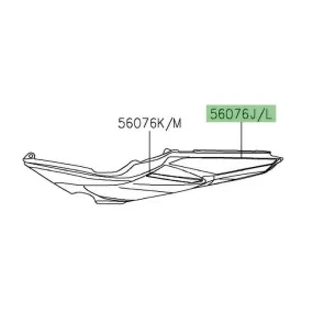 Autocollant décoratif coque arrière Kawasaki Ninja 650 KRT (2021) | Moto Shop 35