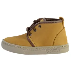 Basket Montante Enfant - NATURAL WORLD - Safari On Nappa - Cuir - Confort exceptionnel jaune - Natural World