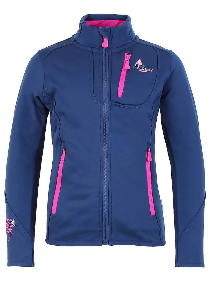 Blouson polarshell fille FAYNUR - PEAK MOUNTAIN - Bleu marine