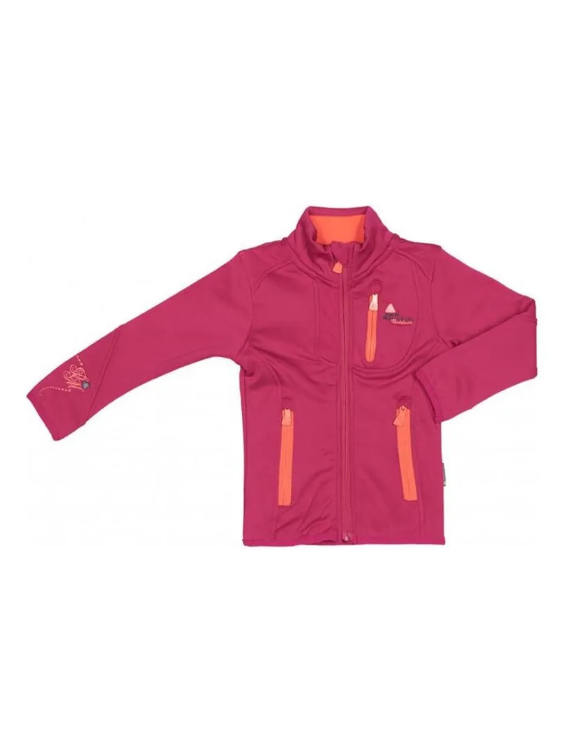 Blouson polarshell fille FAYNUR - PEAK MOUNTAIN - Rose fushia