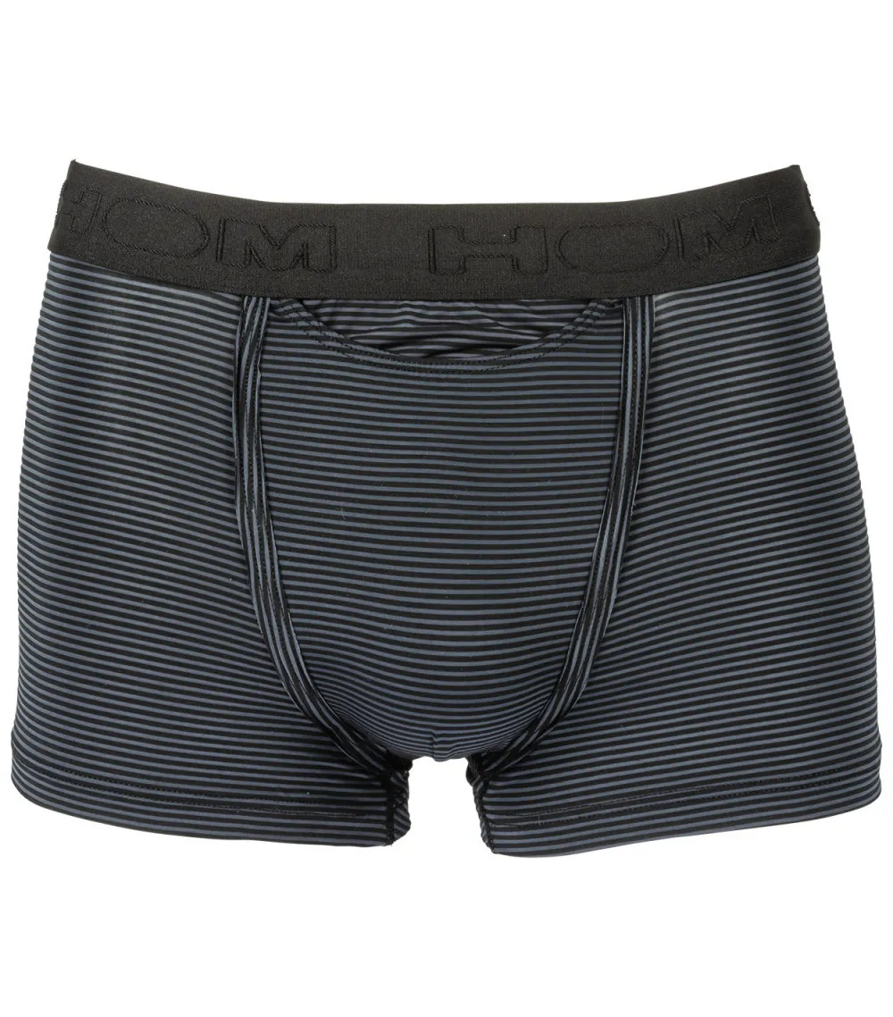 Boxer Hom Simon ouvert  noir rayé