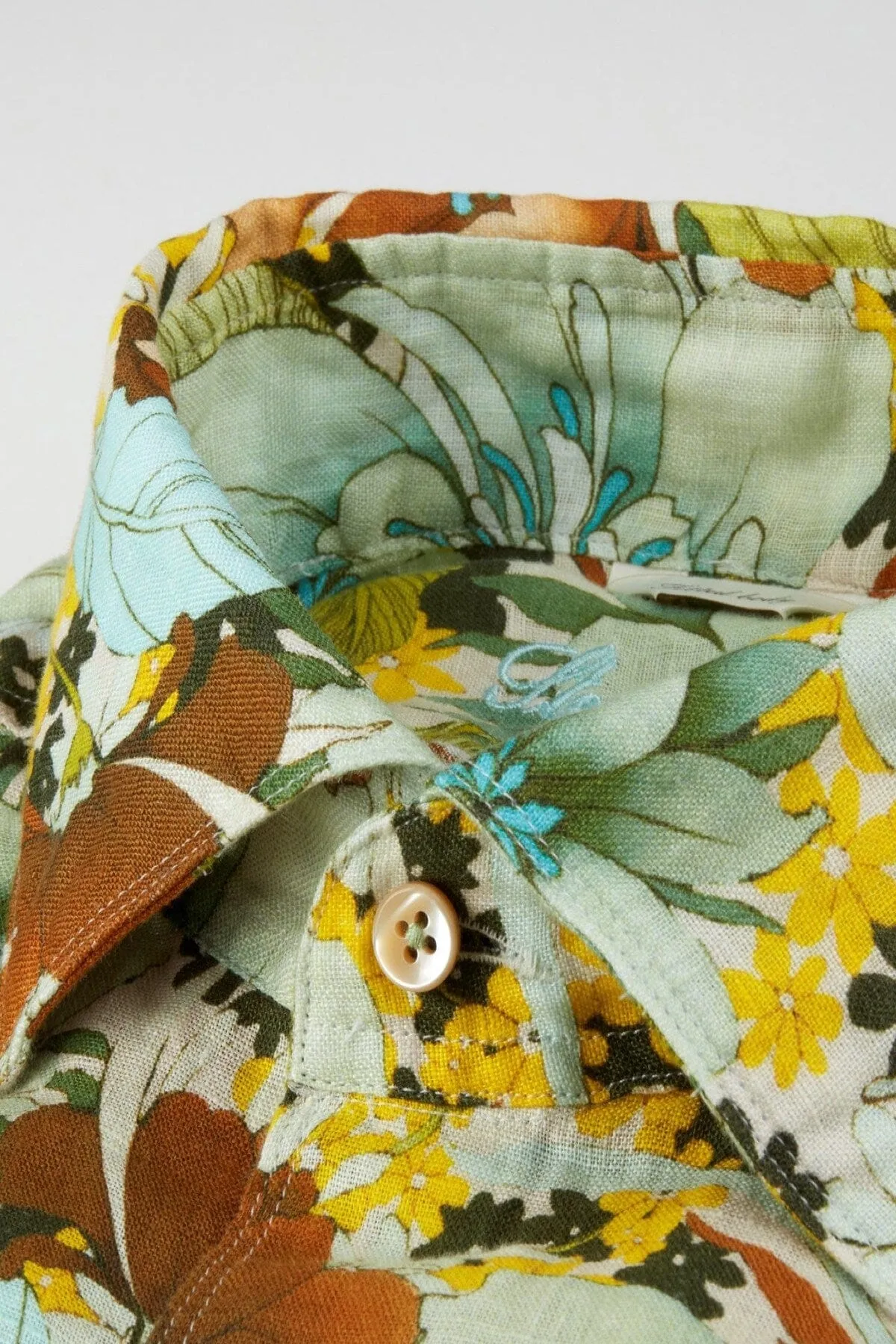 Chemise fleurie en lin