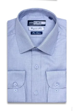 Chemise Manche Bleu Turquoise