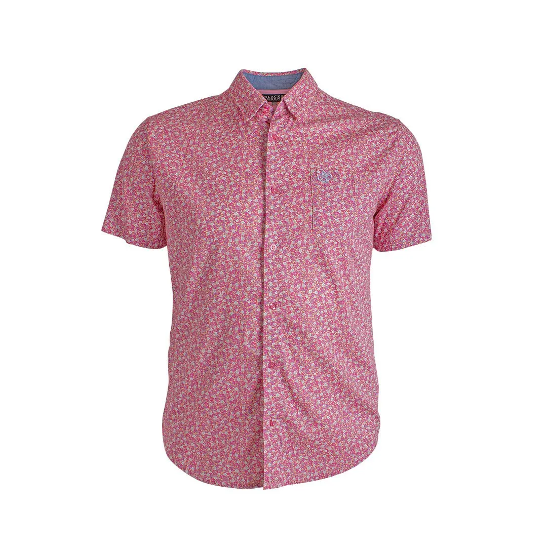 Chemise rose imprimé fleuri