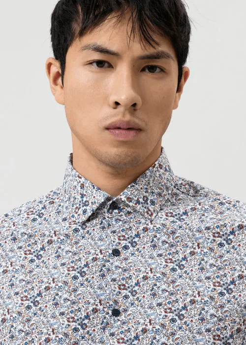 Chemise à motifs OLYMP bleue