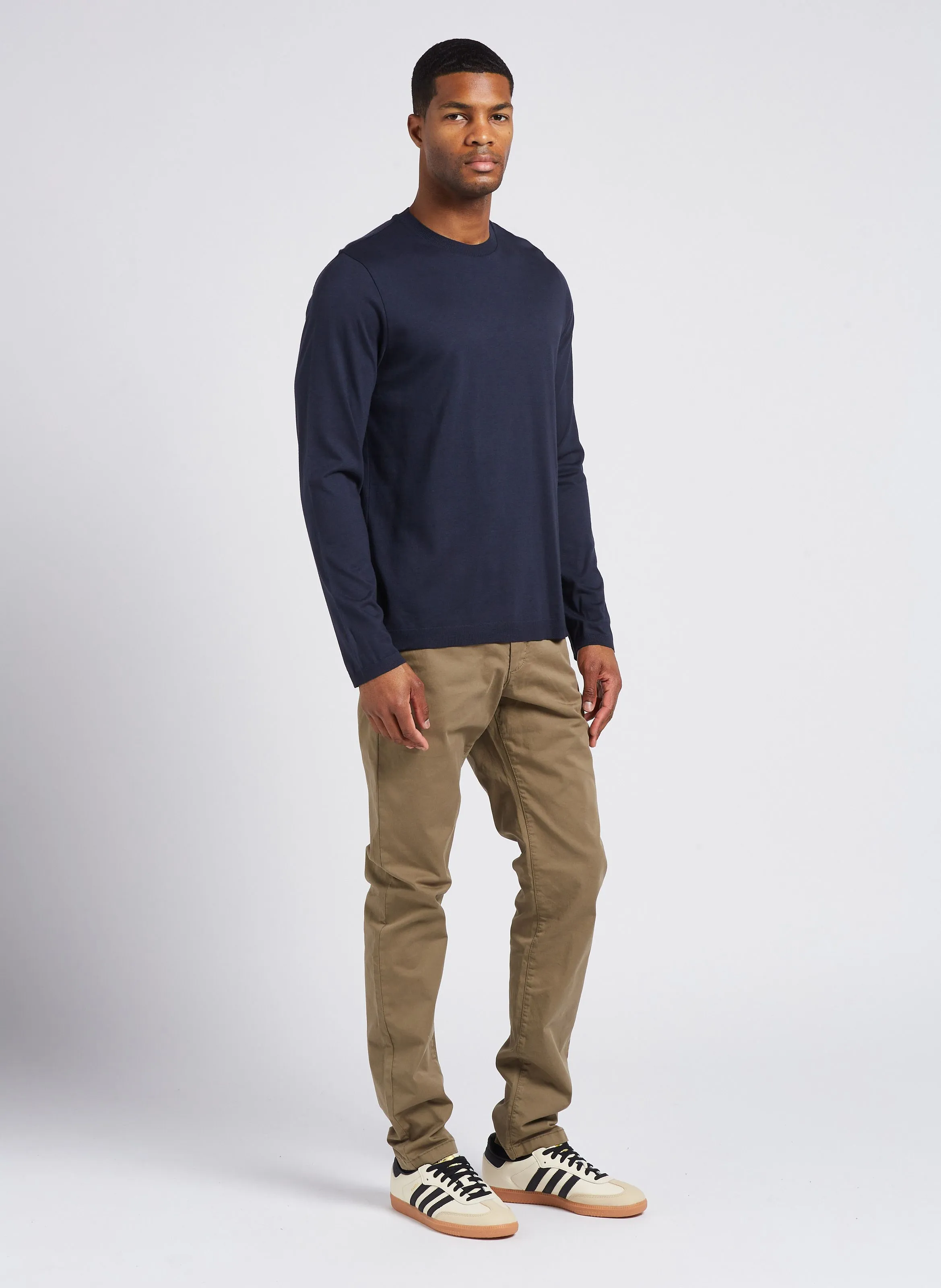 CHINO SLIM FIT EN COTON MéLANGé - IKKS pour HOMME | Printemps
