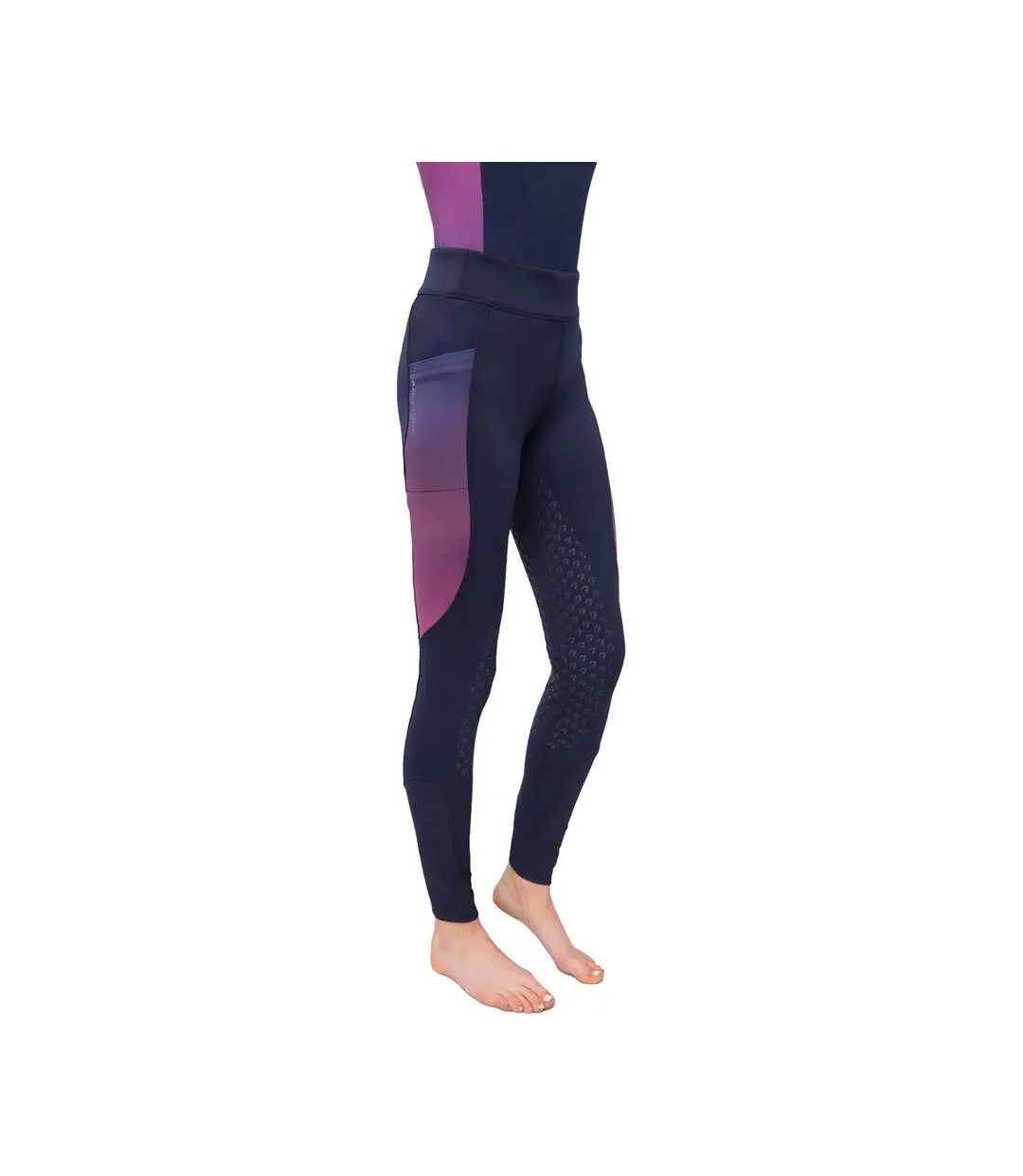 Collant d´équitation synergy elevate femme bleu marine / figue HyFASHION