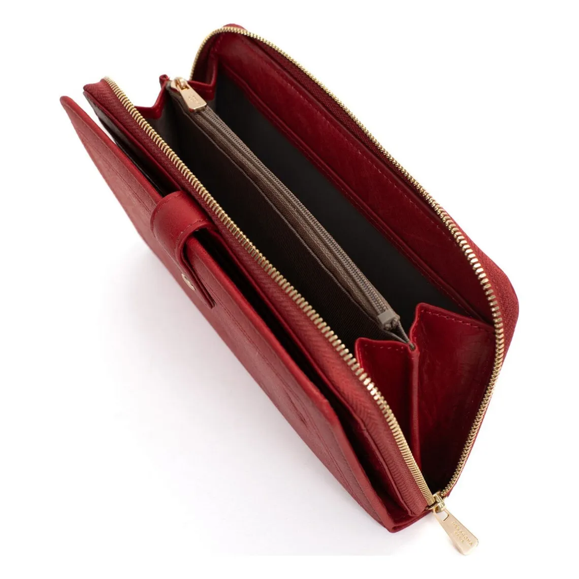 Compagnon de voyage Stop RFID Cuir NOOR Rouge foncé | 3 Suisses