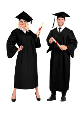 Déguisement de diplômé mixte (robe et coiffe lauréat)