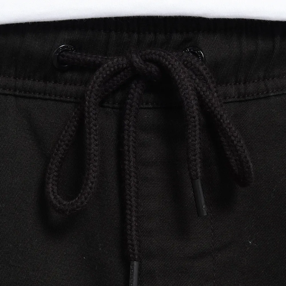 Freazy Loose Elastic Waist Pantalon Noir