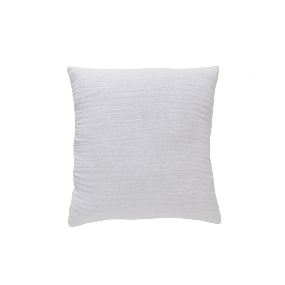 Housse de coussin 40 x 40 cm WELLS blanc en gaze de coton | 3 Suisses