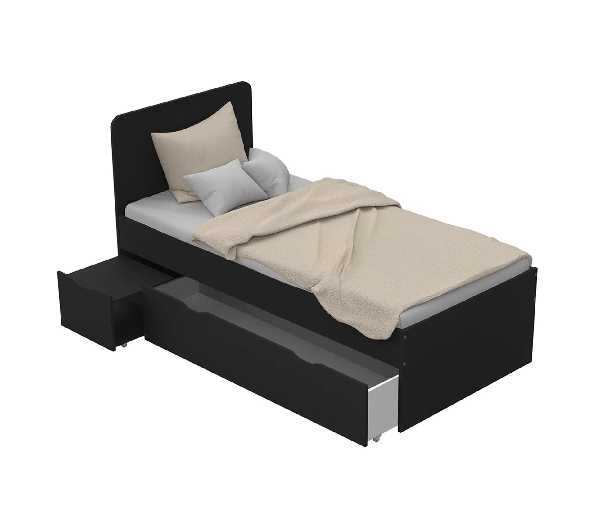 Lit Junior 90x190 Zenia - Noir