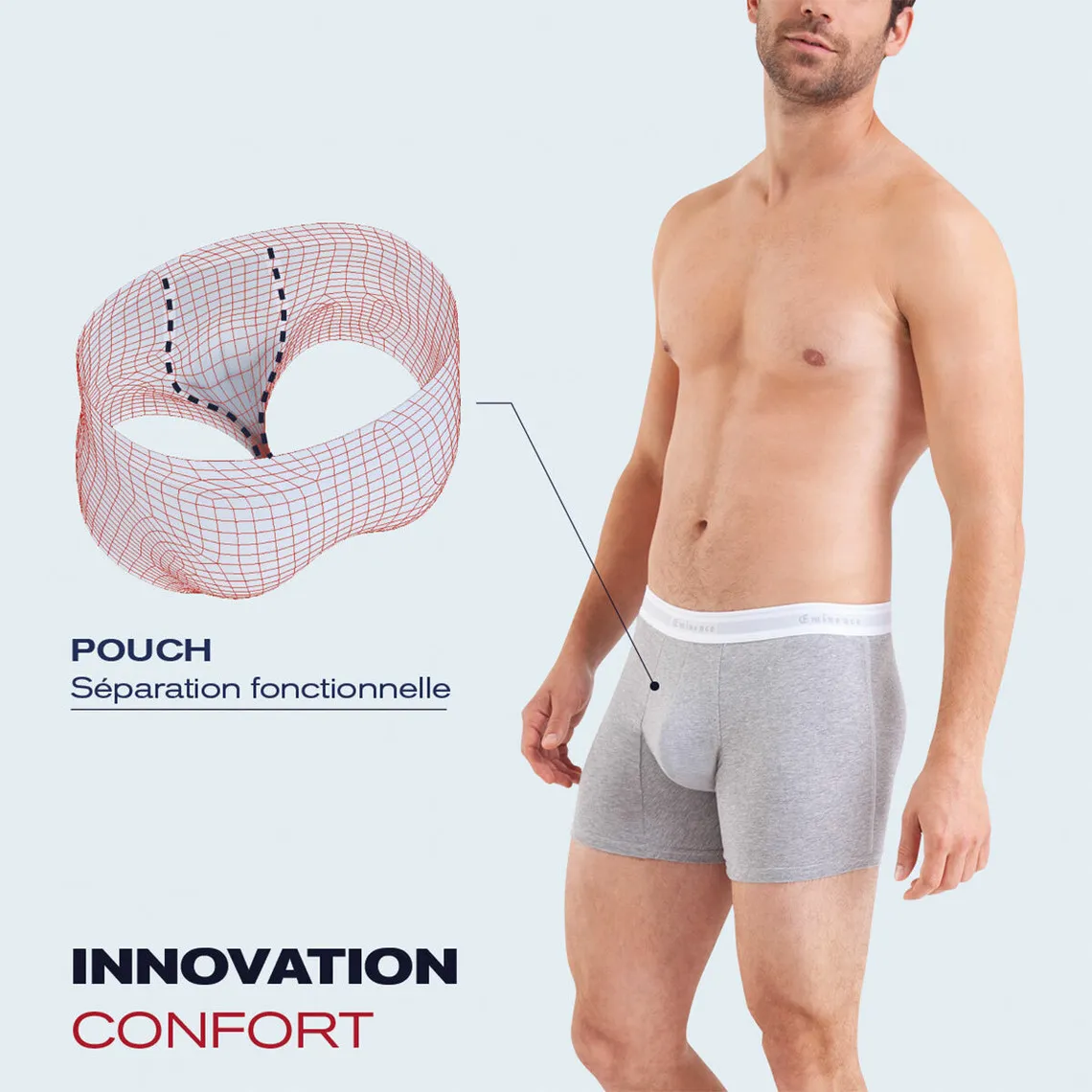 Lot de 2 boxers Tailor rouge en coton pour homme  | 3 Suisses