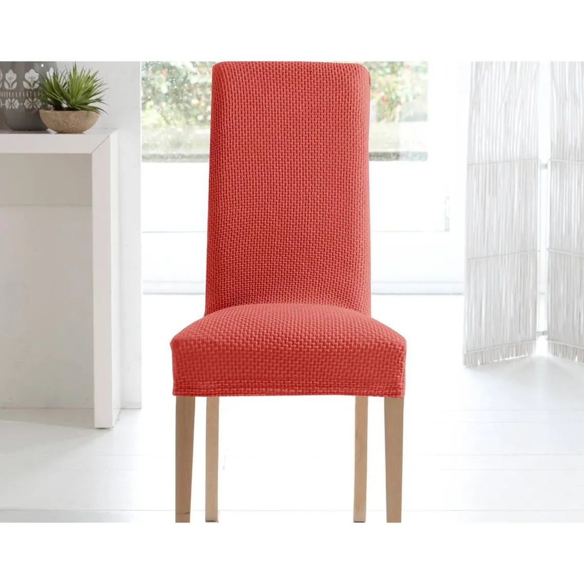 Lot de 2  housses de coussin  DAYTONA rouge en coton | 3 Suisses