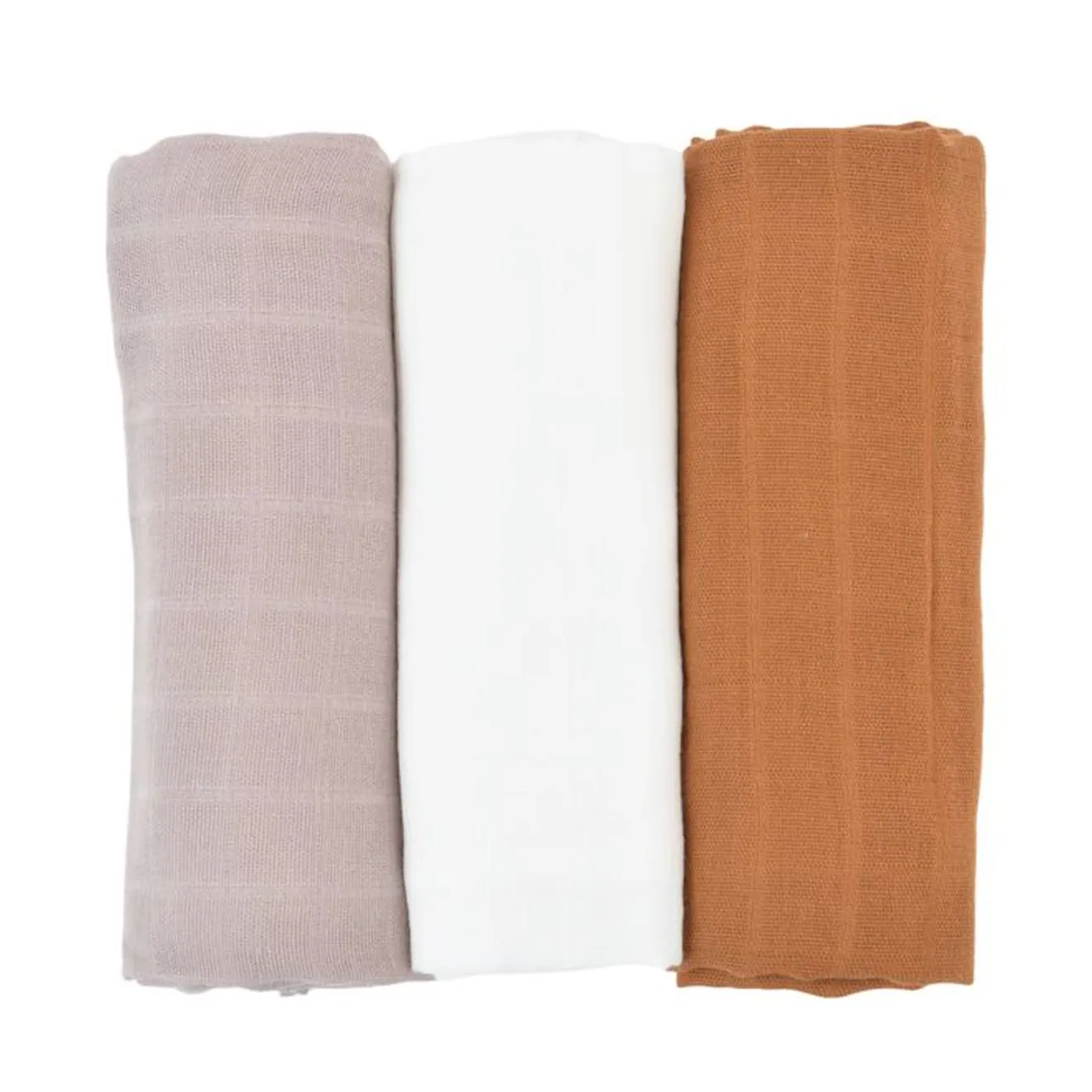 Lot de 3 langes en coton bio* Toscane multicolore - Little Crevette