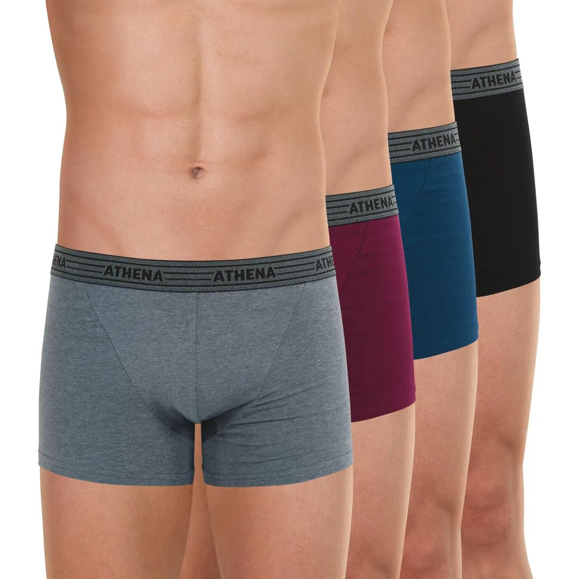 Lot de 4 boxers homme - Rouge  en coton | 3 Suisses