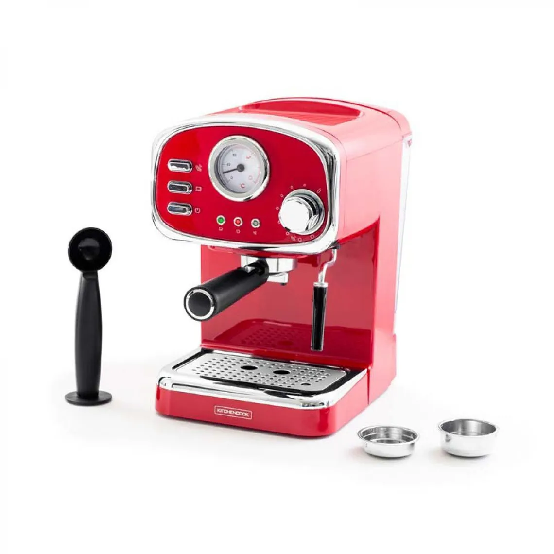 Machine A Expresso 1100w 7 Boissons A Preparer Italy Rouge De Kitchencook | 3 Suisses