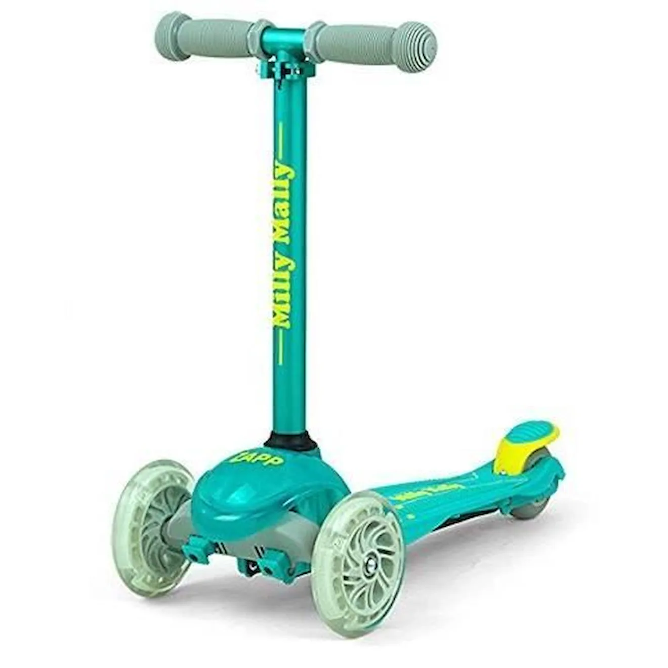 Milly Mally - Trottinette Zapp Vert menthe junior/jaune bleu - Milly Mally