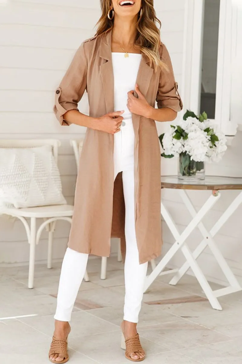 Mimi | Trench mi-long à revers avec fentes latérales
