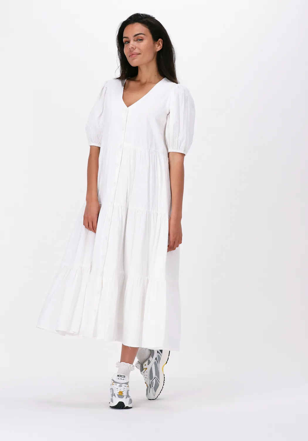 minimum robe midi miamea midi blanc