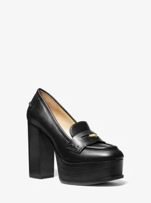 Mocassin Eden en cuir à semelle compensée