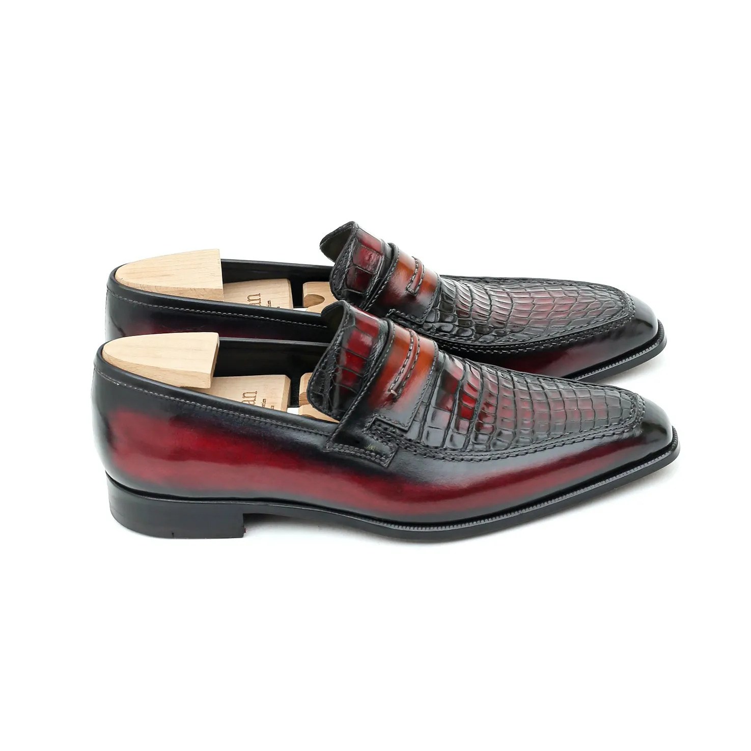 Mocassin Le Lincoln 2 bi-matière Crocodile