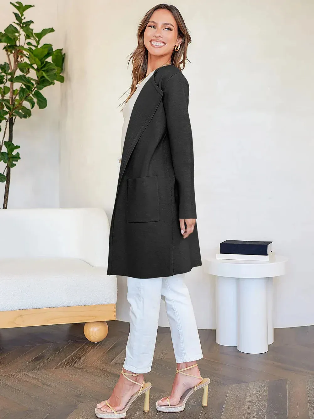 Nathalia | Femme Trench-coat à col élégant | Long