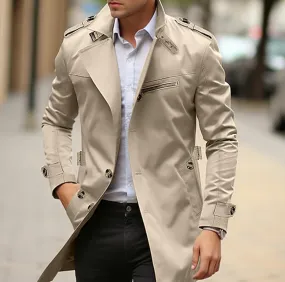 Nelio - Trench-coat de printemps élégant pour hommes