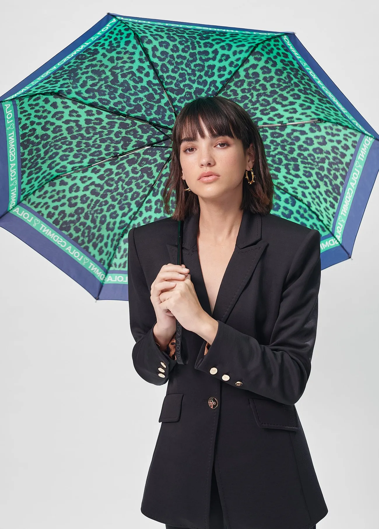 Parapluie automatique à imprimé léopard |  Accessoires | Lola Casademunt