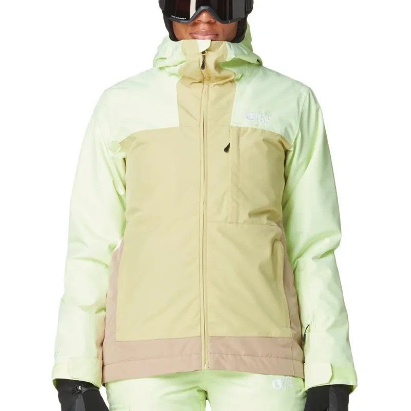 PICTURE ORGANIC Seakrest Veste /citron vert beige hemp roebuck 2024-2025 Veste de Ski Doublée chaude