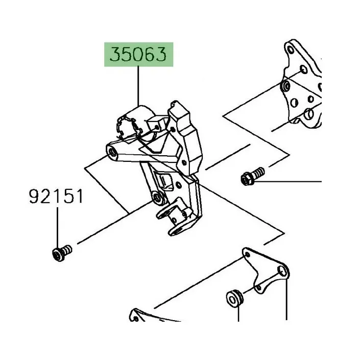 Platine repose-pieds avant Kawasaki Ninja 650 (2017-2021) | Moto Shop 35