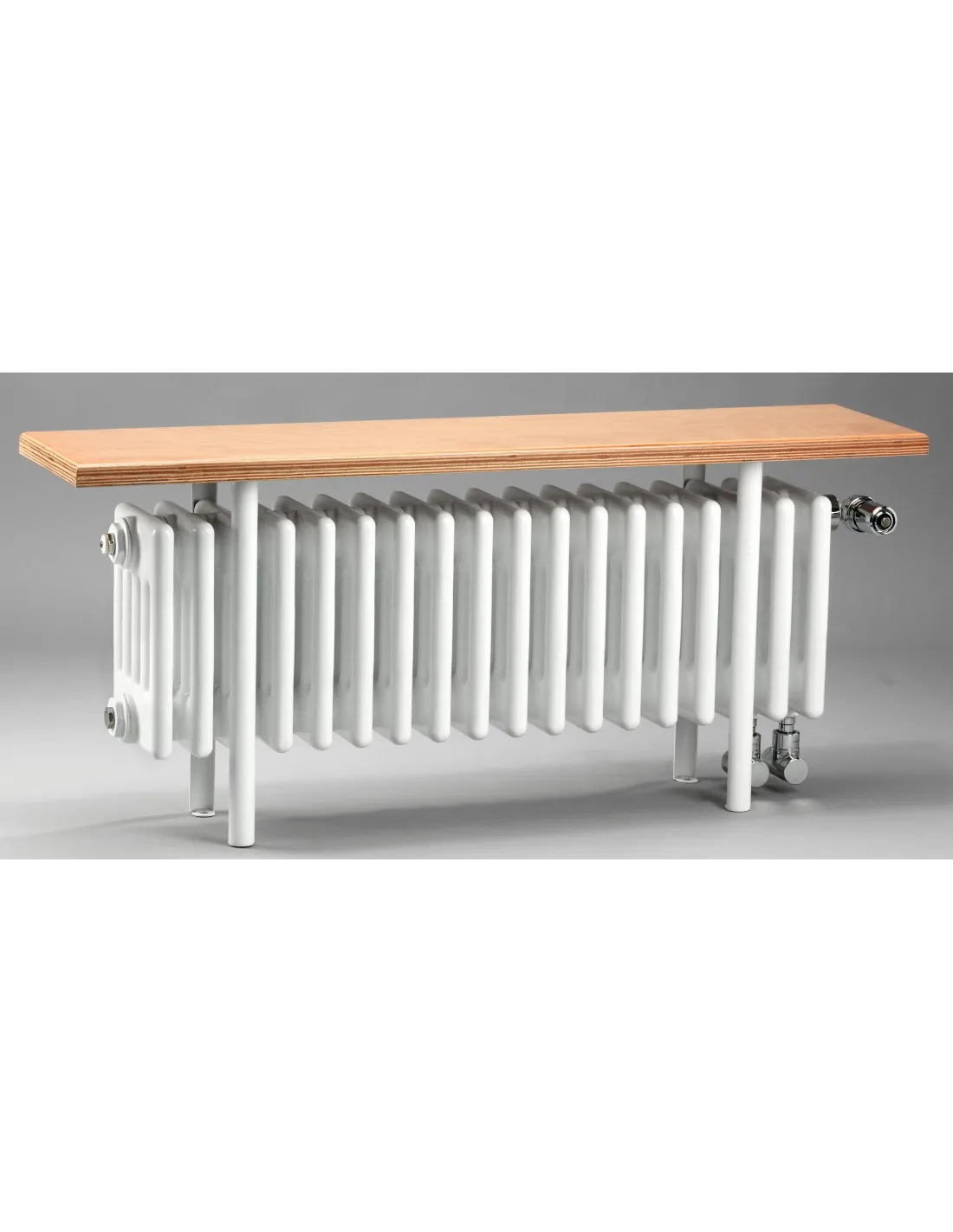 Radiateur eau chaude Vuelta Banc BMC4 Blanc RAL 9016 1607W H430 mm (avec pieds) / L2050 mm Acova BMC4-44-026