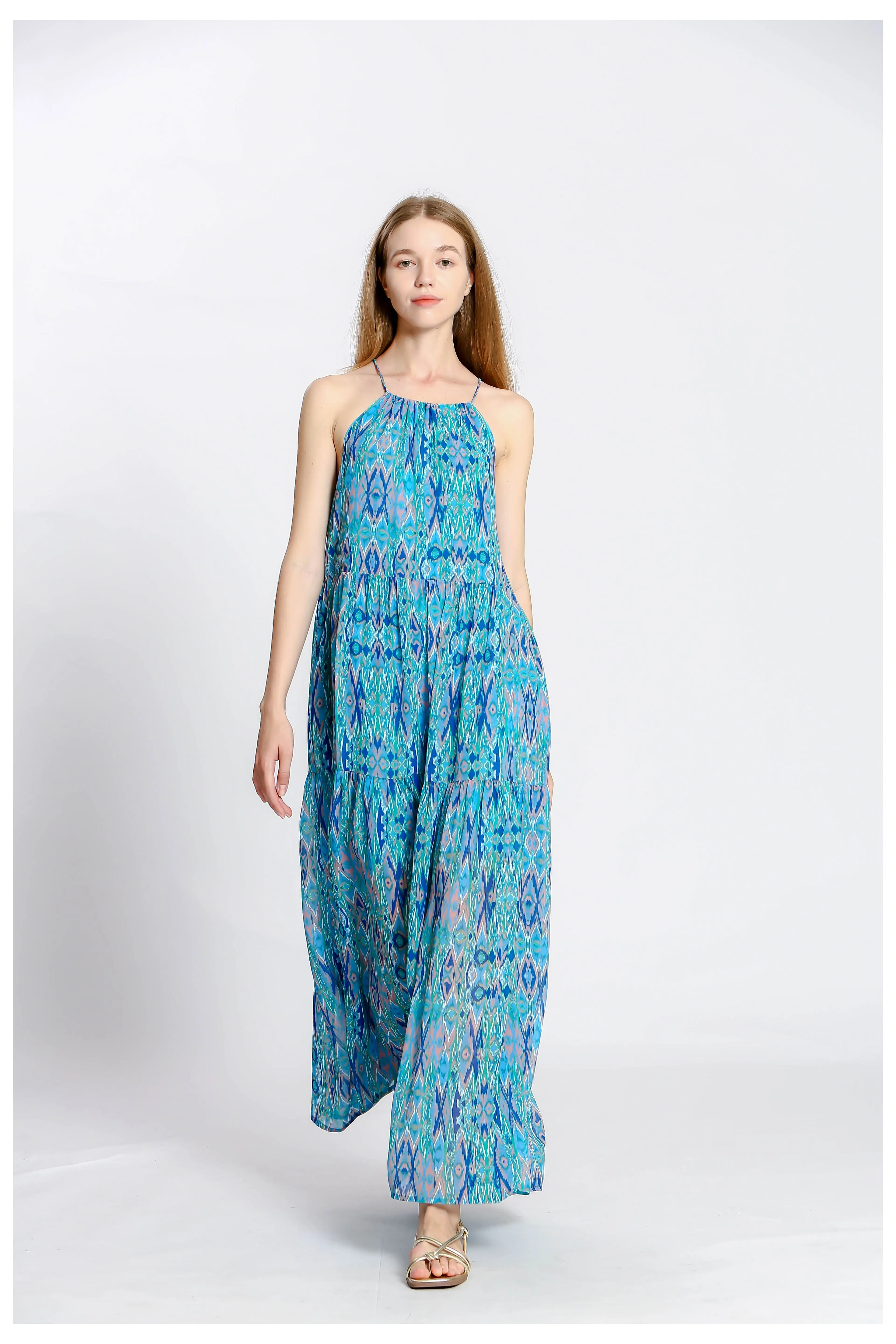 Robe bretelle à imprimé fleuri
