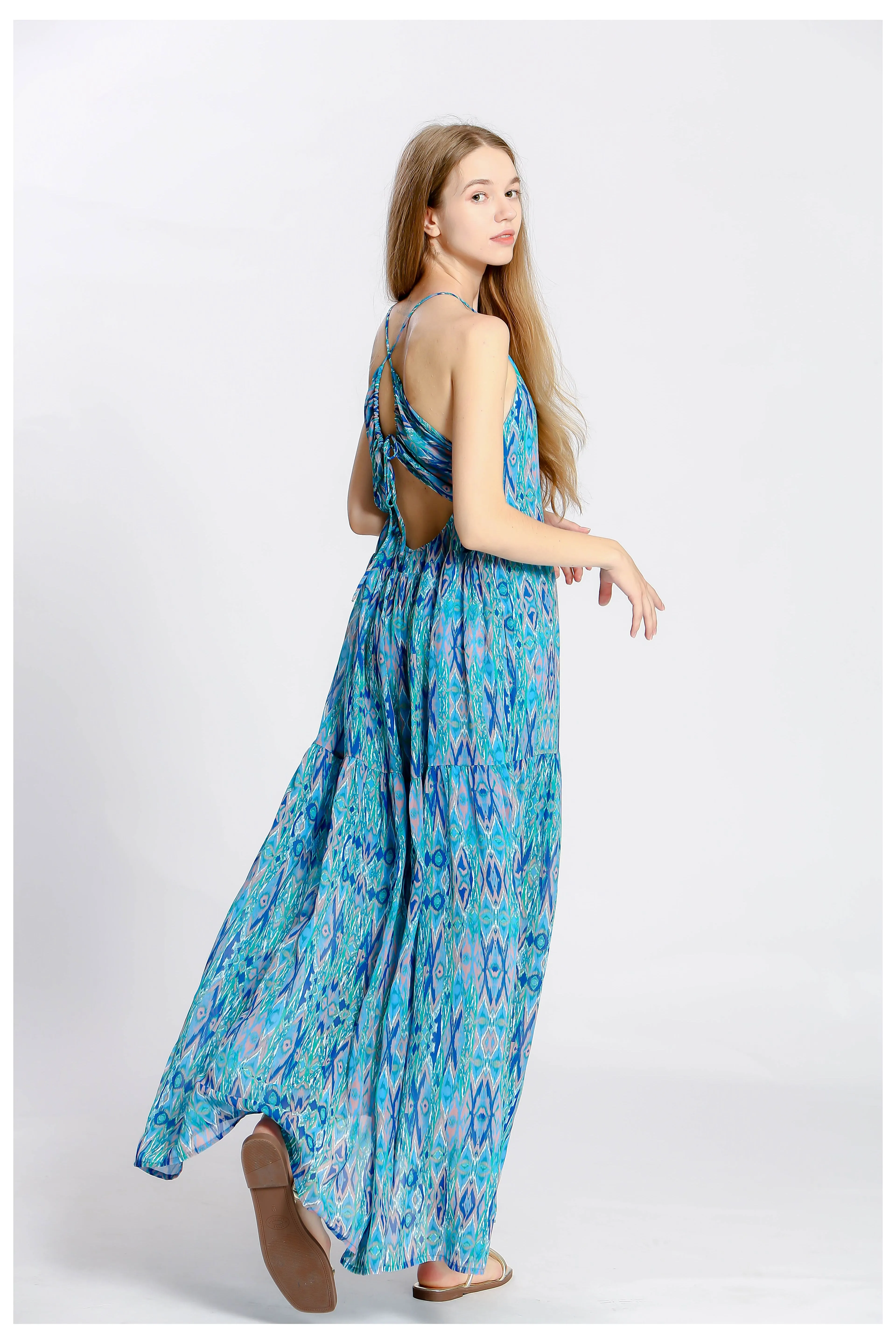 Robe bretelle à imprimé fleuri