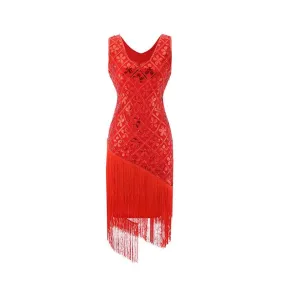 Robe Charleston Année 30 Rouge