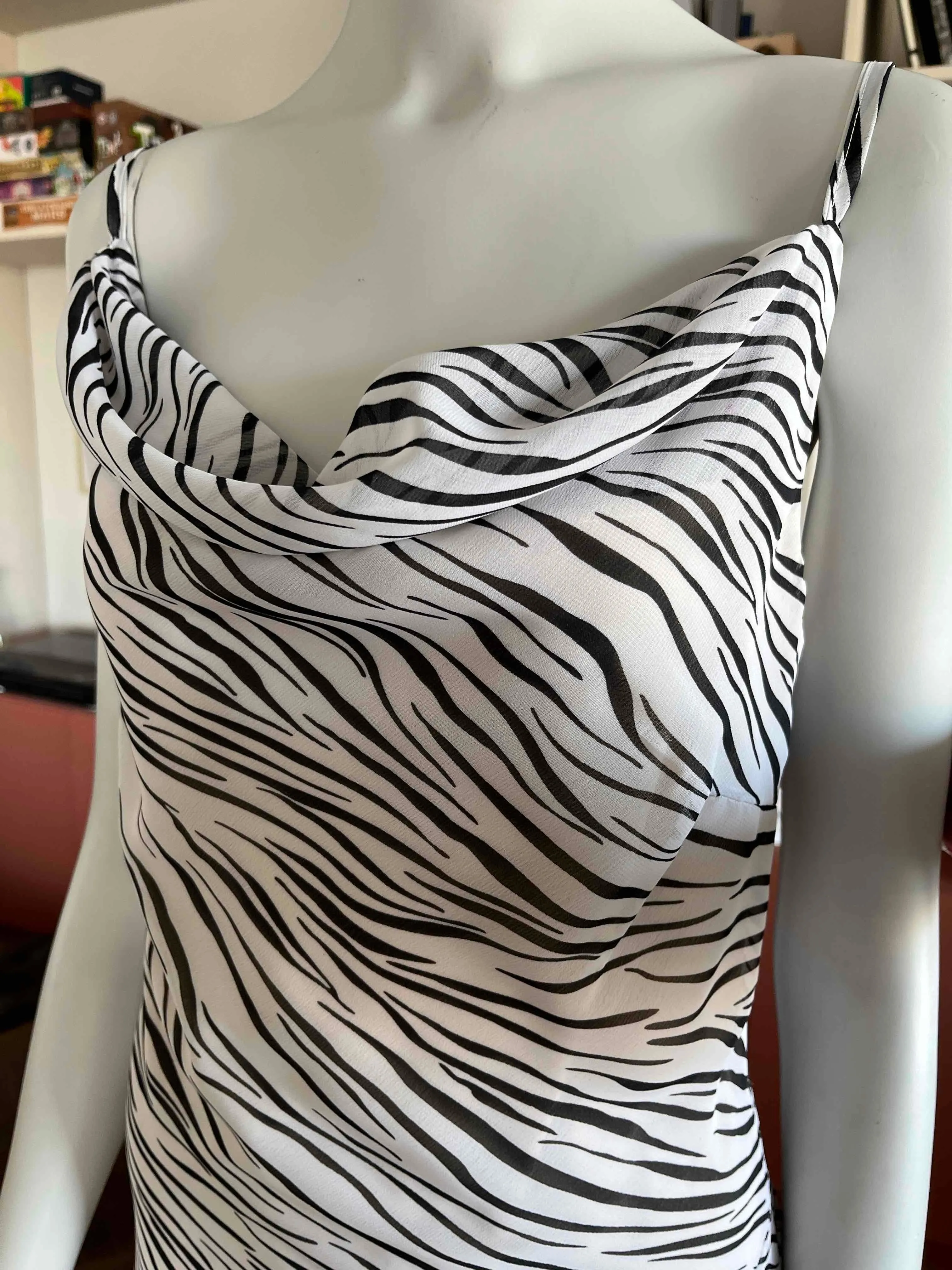 Robe midi zébrée