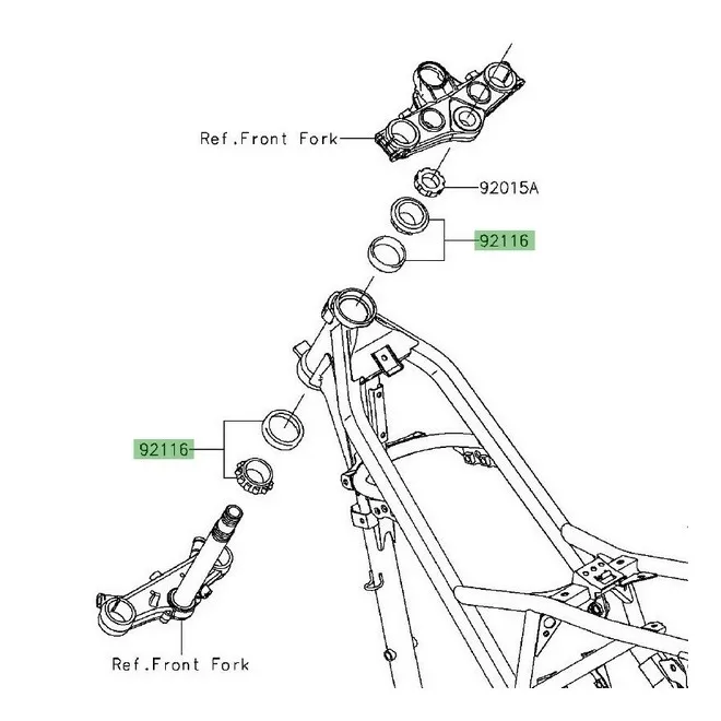 Roulement de direction Kawasaki KLX 125 (2010-2016) | Moto Shop 35