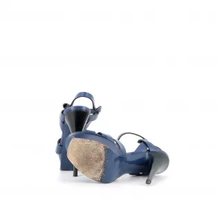 Sandales Tribute 37 Saint Laurent Cuir Marine