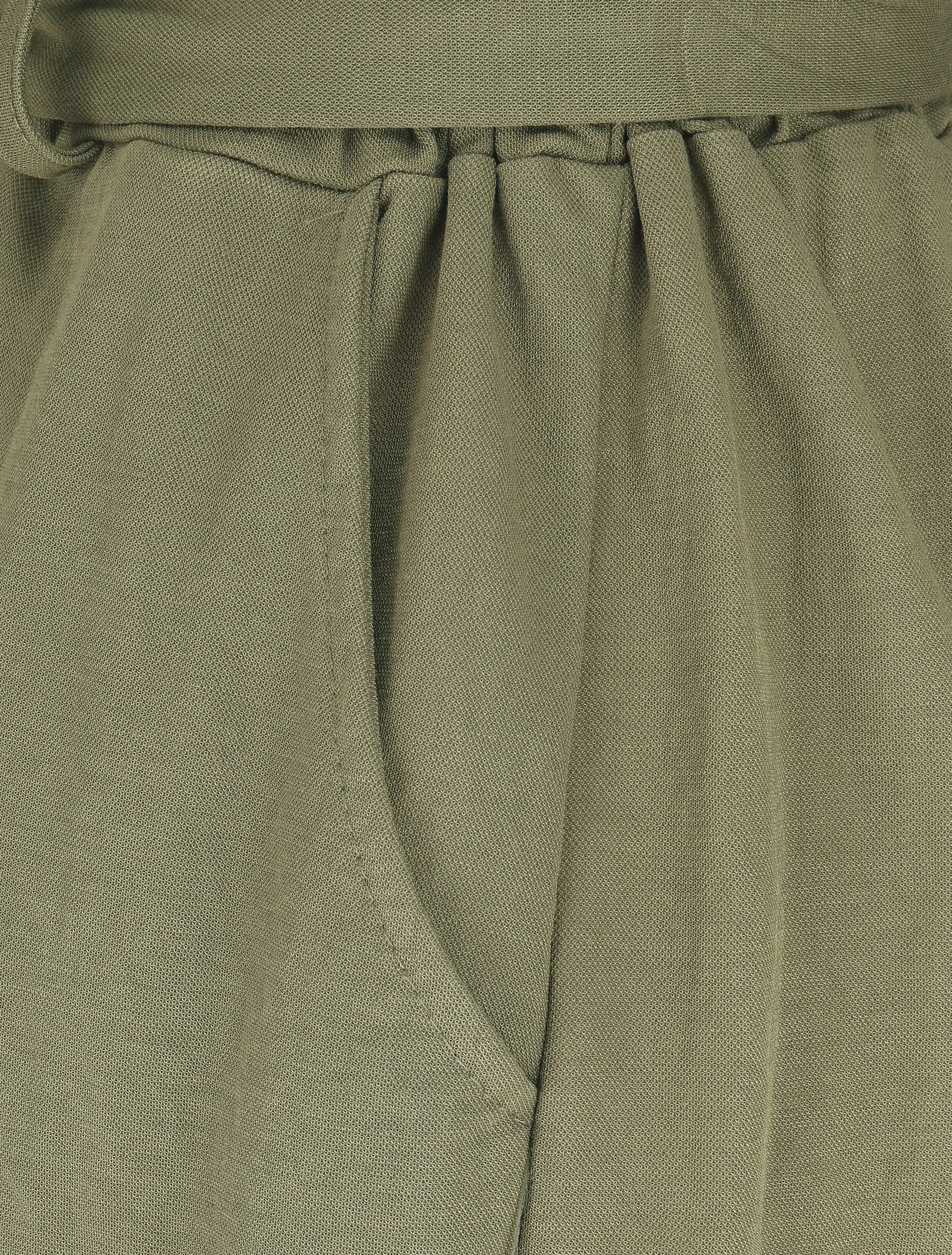 Short évasé taille haute - Kaki
