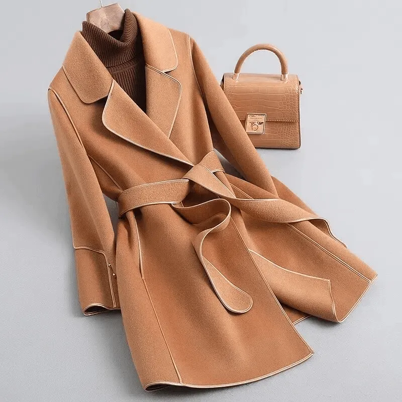 Soline – Trench élégant en laine pure pour une allure intemporelle