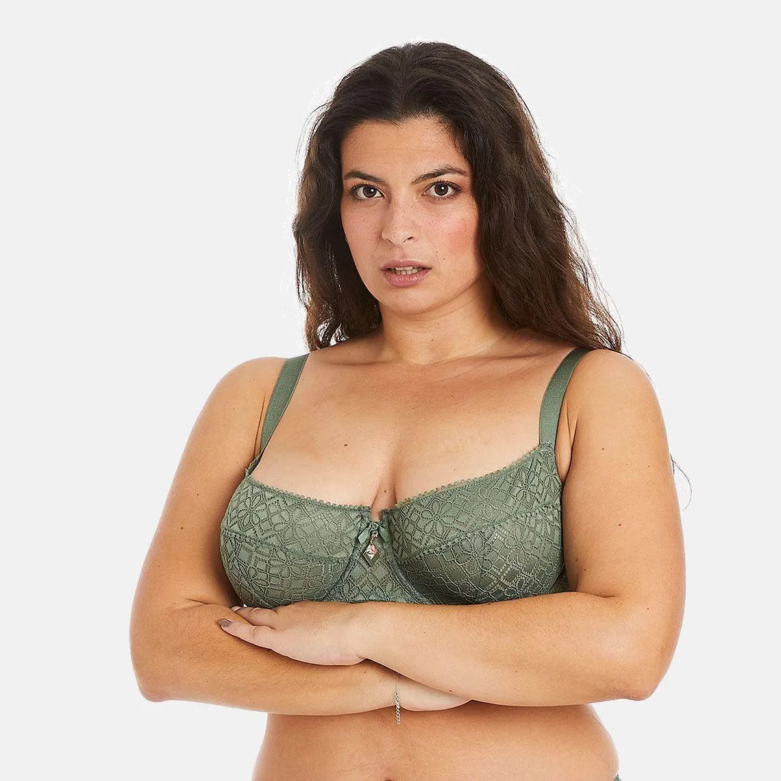 Soutien-gorge à armatures grand maintien kaki Absinthe vert | 3 Suisses