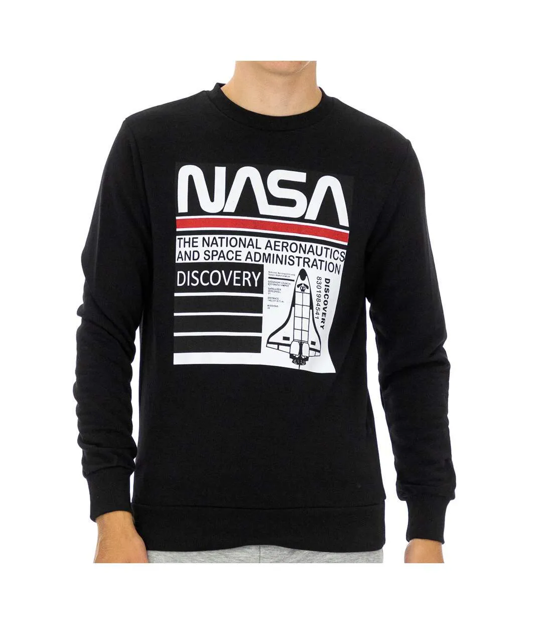 Sweat Noir Homme Nasa 58S