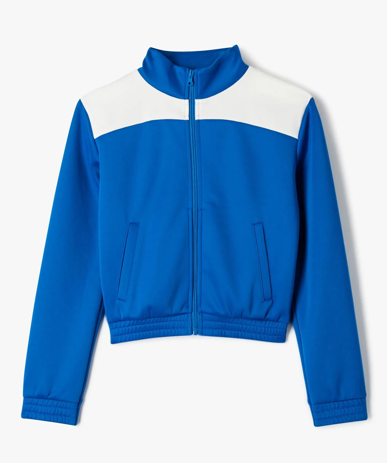 Sweat zippé avec col montant spécial sport fille bleu