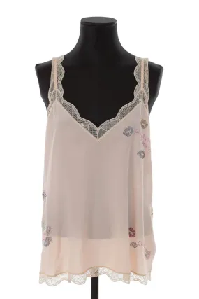 T-shirt en soie  Zadig & Voltaire rose. Matière principale soie. Taille 40.