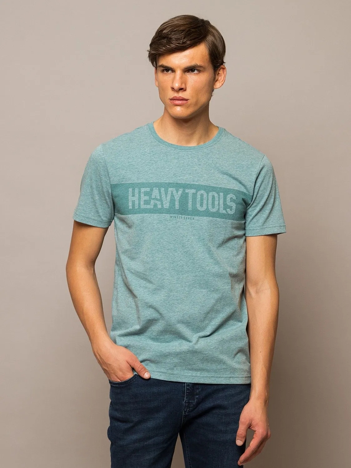 T-shirt Heavy Tools Mission - Mineral - men´s