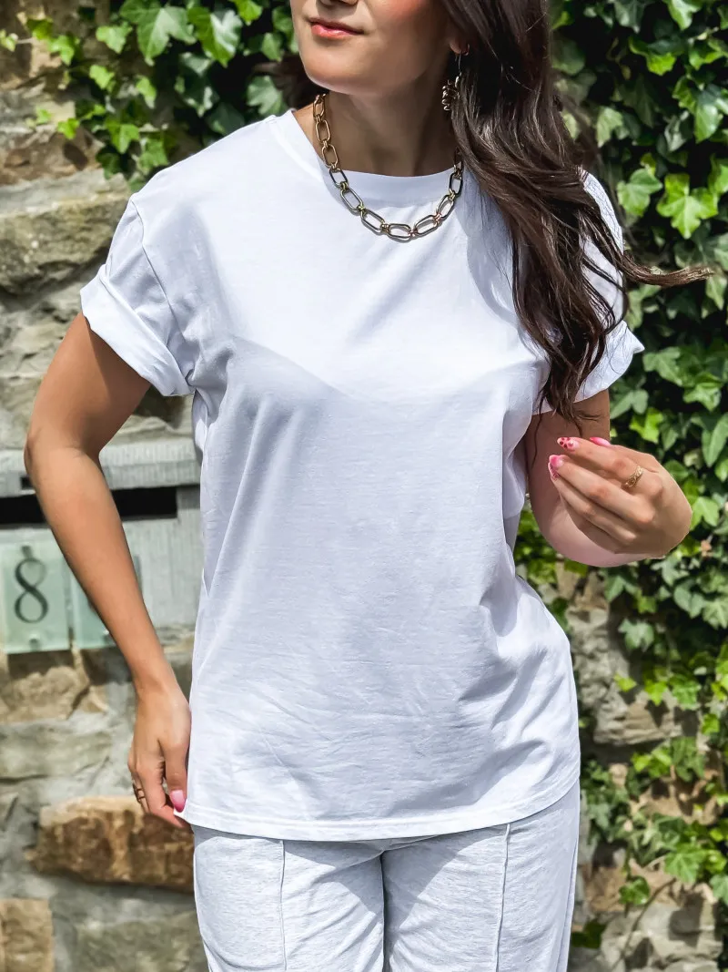 T-shirt Louanna - Blanc/Rouge