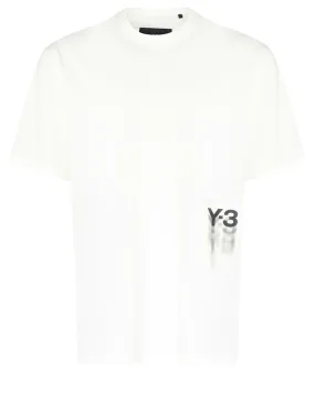 T-Shirt Y-3 blanc avec logo graphique