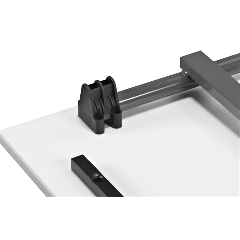 Table pliante d'appoint 140 x 70 cm - plateau gris - pied noir